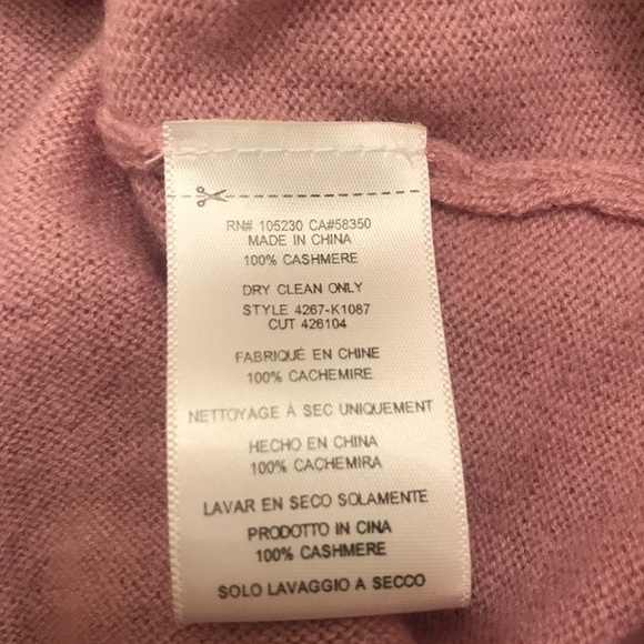 Joie. Tags attached. 100% Cashmere. Mauve, long sleeve. Size L - Picture 9 of 9